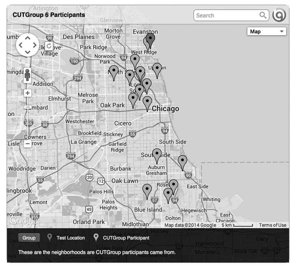 Ma showing geographic range for a test 